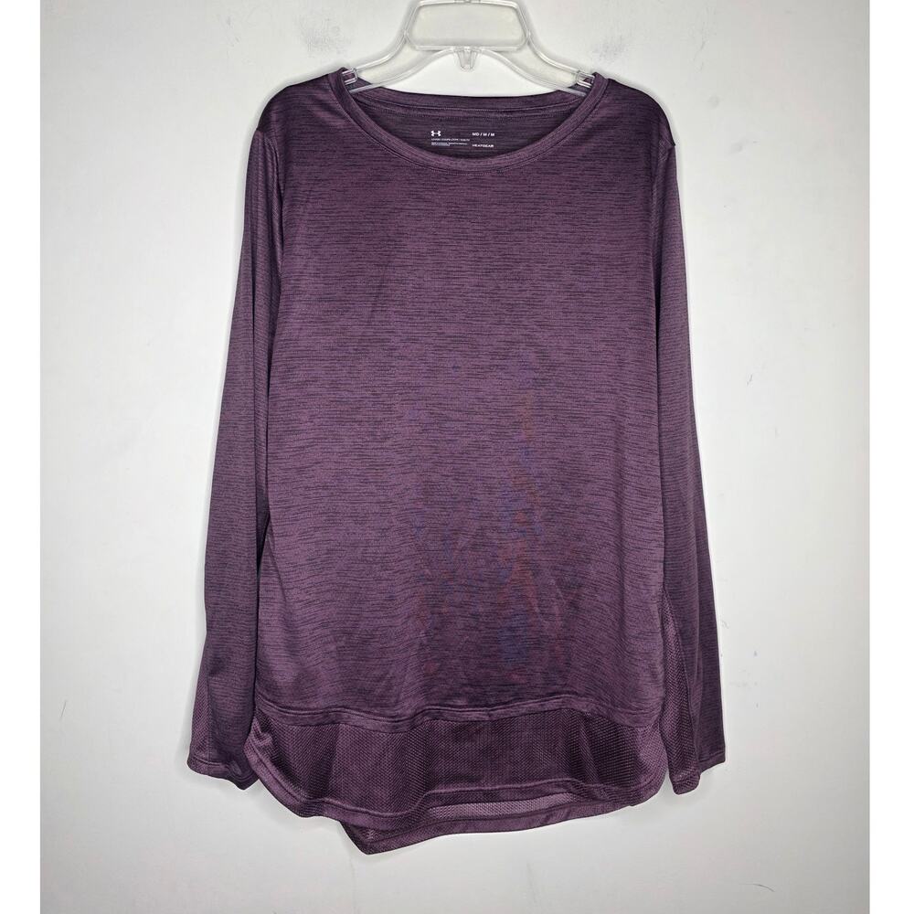 Under Armour heat gear purple long sleeve shirt - medium
